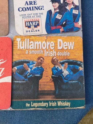 Vintage beer mat collage