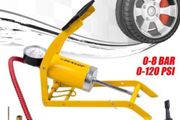 DUNLOP FOOT PUMP with Analogue Pressure Gauge
