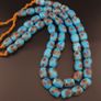 Vintage Blue Millefiori Glass Beads Strand Necklace 22 inches Long Image 9