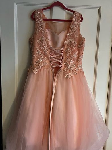 Confirmation dress - Blingalicious peach dress