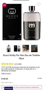 GUCCI Guilty 100ml parfum for him