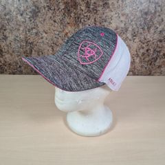 Womens Ariat baseball cap mesh trucker snapback white pink horseriding equestrian wear
