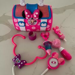 minnie mouse toy set bow care doctor bag