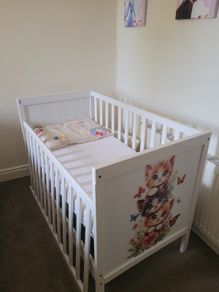 Baby cot with mattress