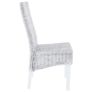 Dining Chairs 2 pcs Grey Kubu Rattan and Mango Wood Image 5