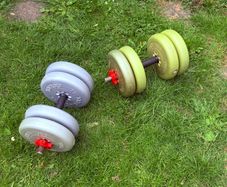 York Barbell dumbbell vinyl set