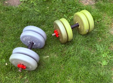 York Barbell dumbbell vinyl set