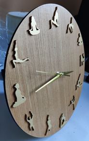 Yoga positions wall clock