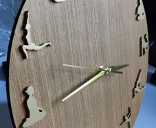 Yoga positions wall clock