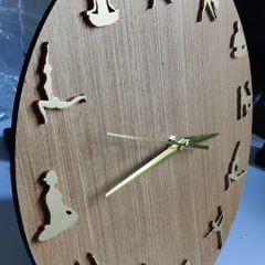 Yoga positions wall clock
