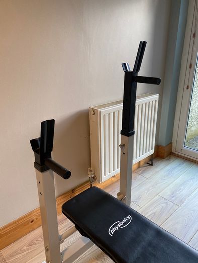 Complete Home Gym Weight Set, 100kg Plates + 20kg Olympic Barbell + Adjustable Bench