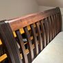 Wooden bed frame with slatted headboard and footboard Image 3