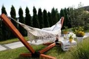 Large Garden Hammock With Wooden Stand - Delivery