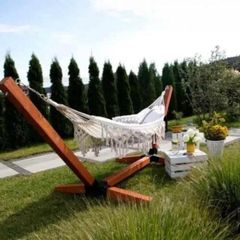 Large Garden Hammock With Wooden Stand - Delivery