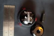 Genuine MUGEN Leather Shift Knob  5-Speed (5MT)  Black with Red Stitching
