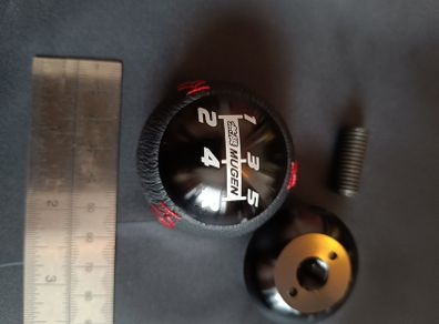 Genuine MUGEN Leather Shift Knob  5-Speed (5MT)  Black with Red Stitching