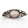 Vintage 925 Silver Rose Quartz Brooch Image 3