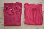 Two Mamas &amp; Papas red maternity tops. Size L 12 - 14.