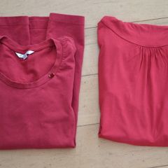 Two Mamas & Papas red maternity tops. Size L 12 - 14.