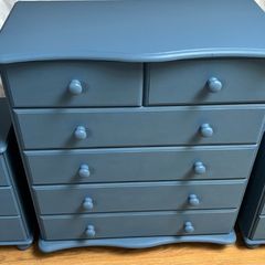 Upcycled chest of drawers and 2 lockers