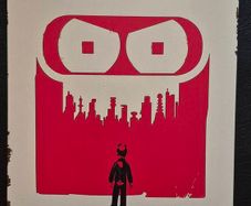Futurama , vintage style metal sign .