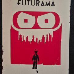Futurama , vintage style metal sign .