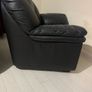 Black leather armchairs x2 perfect condition Image 4