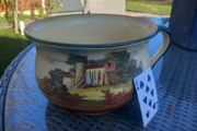 Royal Doulton chamber pot with castle scene, D18