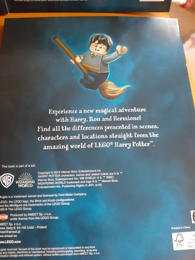 Harry Potter Lego theme Wizarding World sticker and puzzle tin . 4 books of fun !