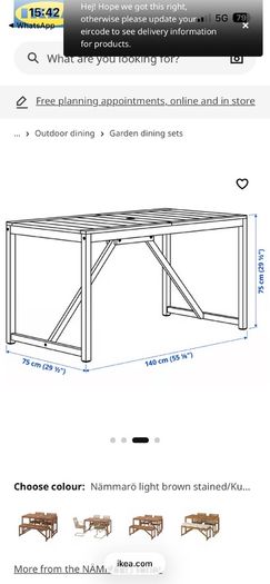 Garden Table and 4 Chairs