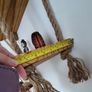 Beautiful Handmade 2-Tier Hanging Rope Shelf Image 2