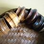 Wooden Napkin Ring holders-set Of 5 Vintage With Storage Box Image 5
