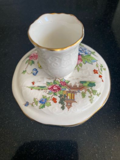 Crown Staffordshire vintage pagoda candle holder