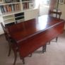 mahogany drop leaf table and chairs Image 6