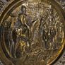 Vintage embossed brass wall plate Image 3