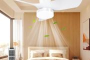 Brand New Ceiling fan with 18W LED light, 30W silent DC motor, energy saving and large air volume,