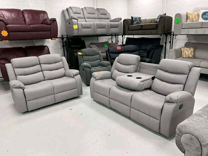 Roma 3+2 Manual Leather Recliner Sofa Set
