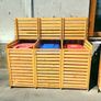 Wheelie Bin Storage  3 Bays - Natural Image 2