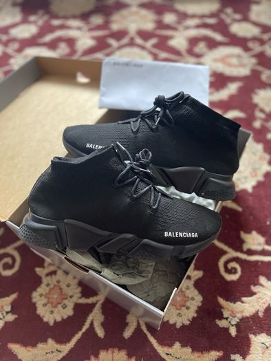 Balenciaga Speed Runner Laced Up Triple Black