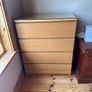 Malm four drawer dresser with glass top Image 3