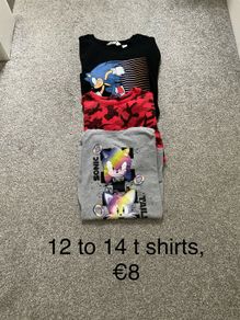 Boys 12 to 14 t shirts
