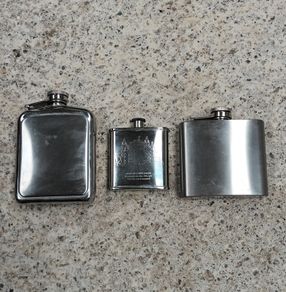 Vintage Hip Flasks X 3