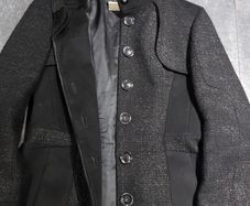 Karen Millen Beautiful Coat Black Grey Tweed