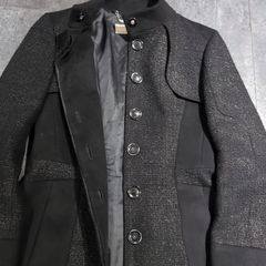 Karen Millen Beautiful Coat Black Grey Tweed