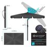 Parasol Balcony Umbrella Rectangular LED Solar with Crank Includes 2-in-1 Protective Cover, Garden Umbrella, Umbrella 205 x 125 cm Image 6