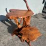 Unique Sculptural Tree Root Display Stand / Live Edge 2-Tier Table Image 3