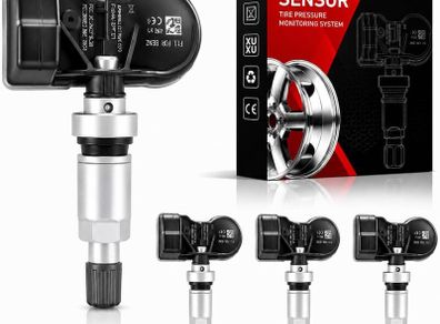 4Pack Universal Programmed TPMS Tire Pressure Monitoring Sensors Compatible with 2000-2023 All Mercedes Benz Model 433Mhz 315Mhz