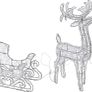 160 LED Reindeer with Sleigh Christmas Decoration Warm White Lights Timer Indoor Outdoor Image 5