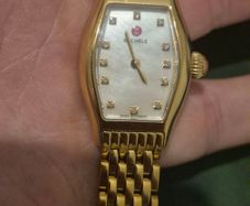 Michele 12 Diamond Gold Plated Womens watch