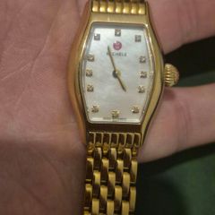 Michele 12 Diamond Gold Plated Womens watch